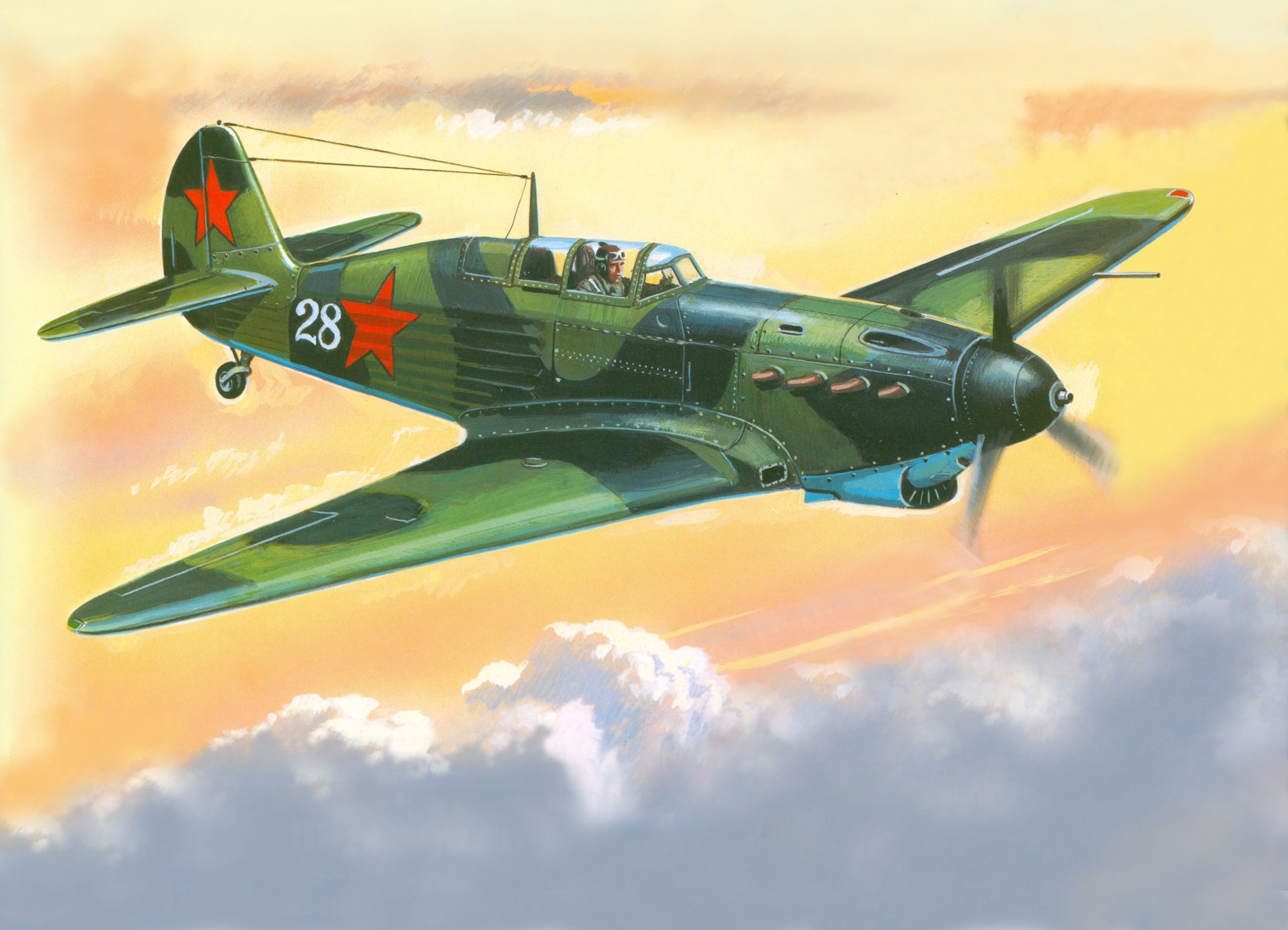 soviétique yak-7a dessin monomoteur avion