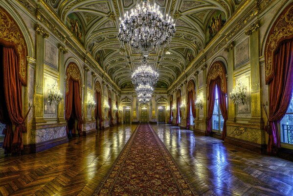 Vintage couloir dans le palais