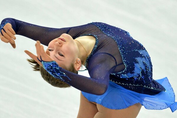 Ice dance by Lipnitskaya figure skater