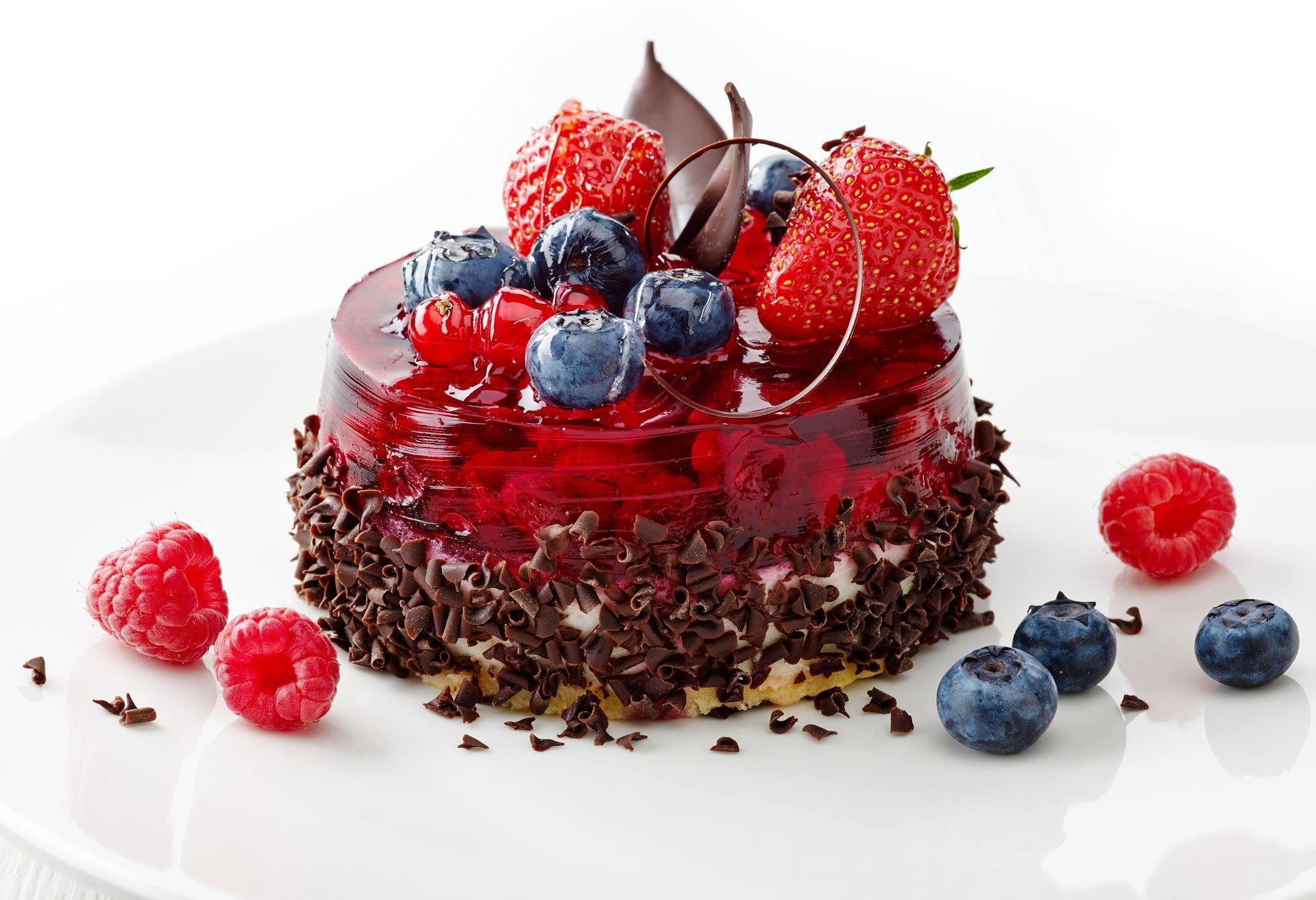 cake food jelly dessert chocolate blueberries berrie