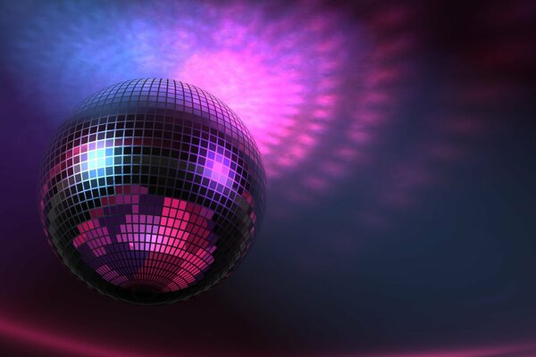 Boule disco sur le bureau