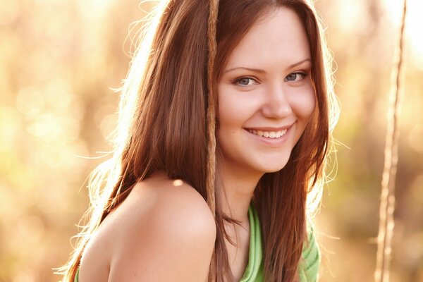 Portrait of a girl in the background light