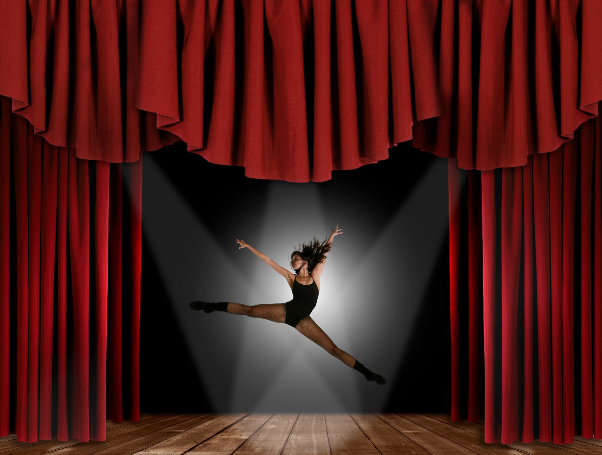 dancer girl dance stage curtain