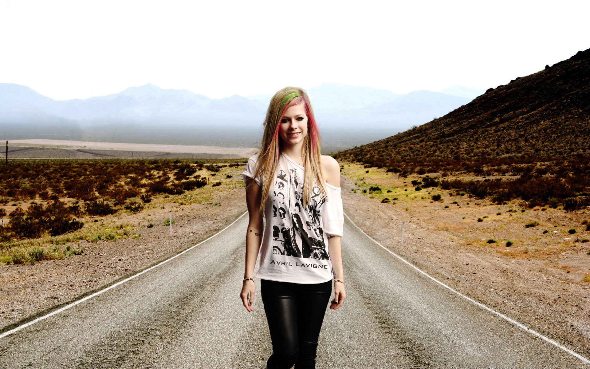 avril lavigne musique chanteur fille route montagnes longue route