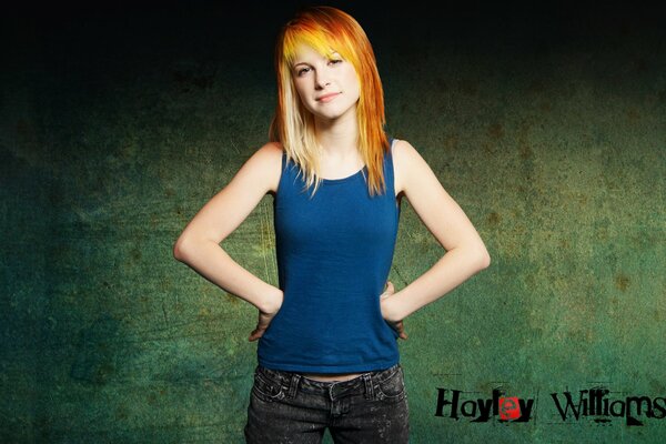 Cantante dai Capelli rossi Hayley Williams. Bianca