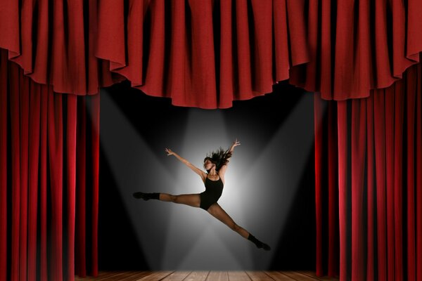 Girl dancer on stage