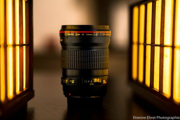 Sony photo lens illuminated from two sides