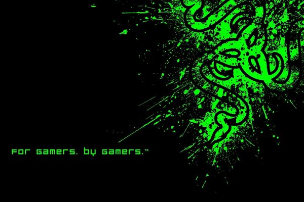 Made by gamers for gamers green emblem