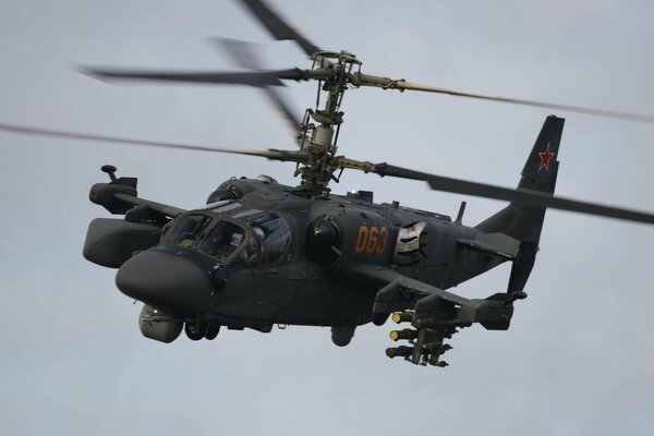 Russian military attack helicopter ka-52