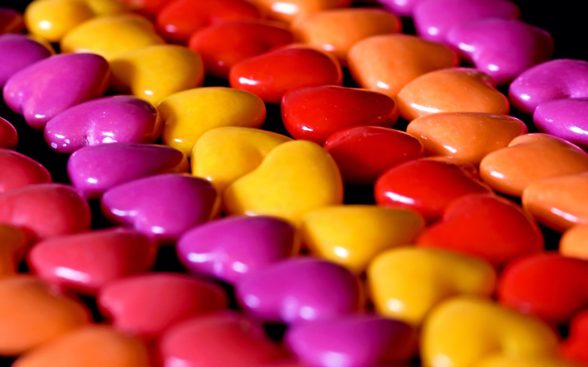 dulces grageas corazones macro