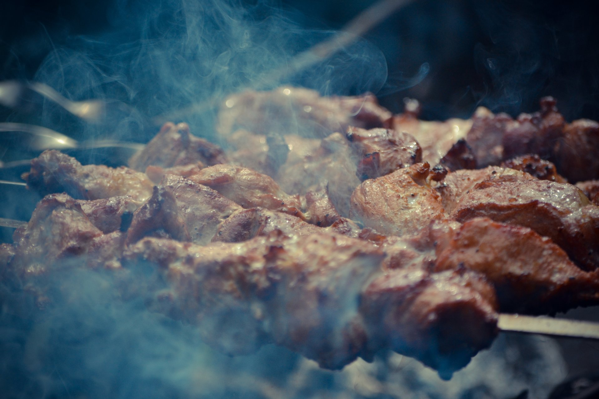 comida kebab mashlyk delicioso carne pinchos