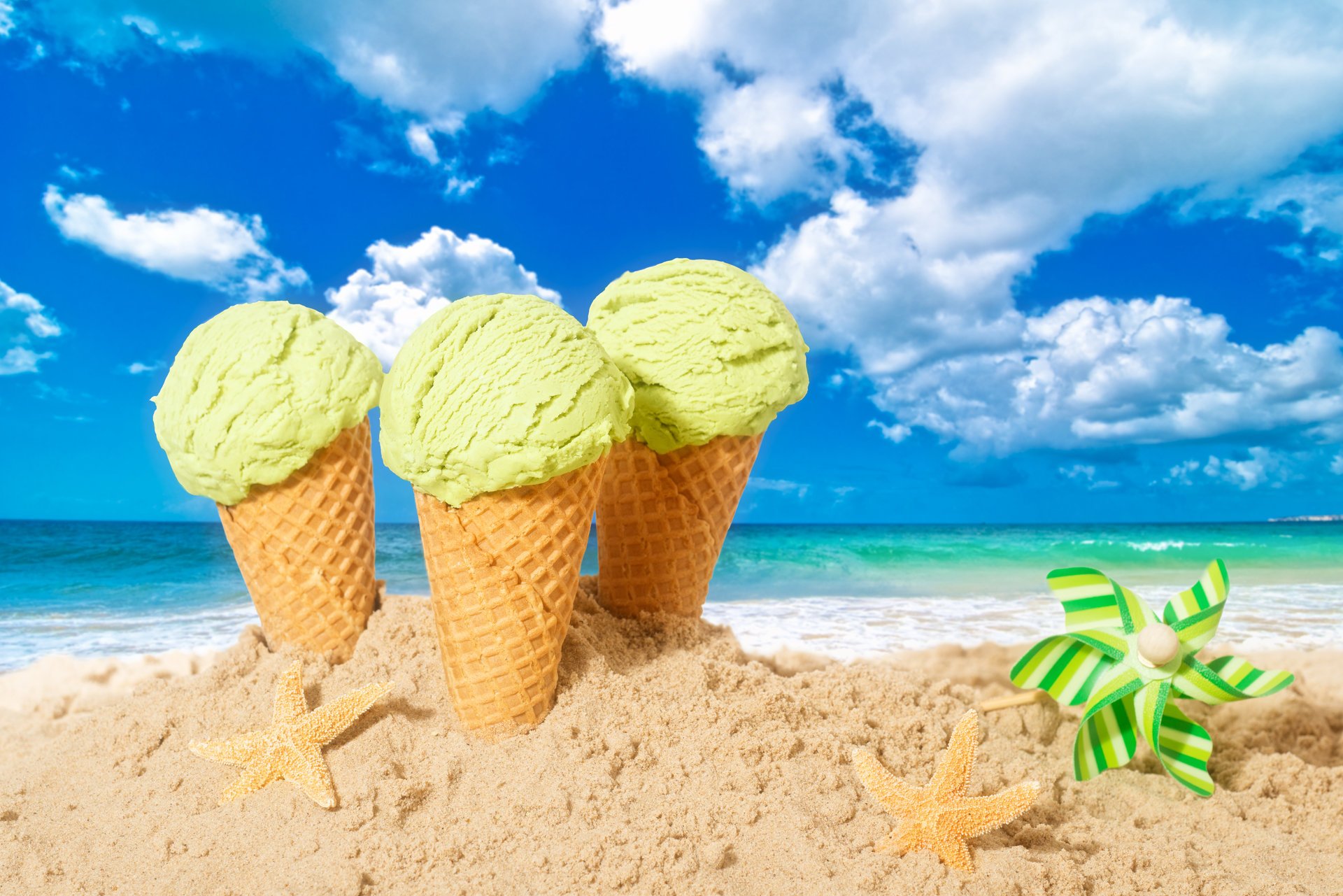 ice cream beach sand summer sea dessert horn summer