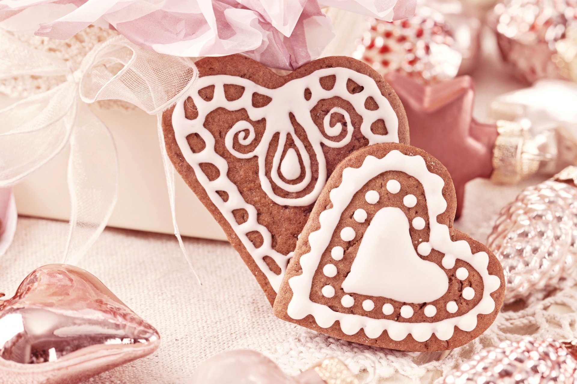 galletas año nuevo dulces pasteles glaseado corazón corazones corazones comida vacaciones navidad año nuevo