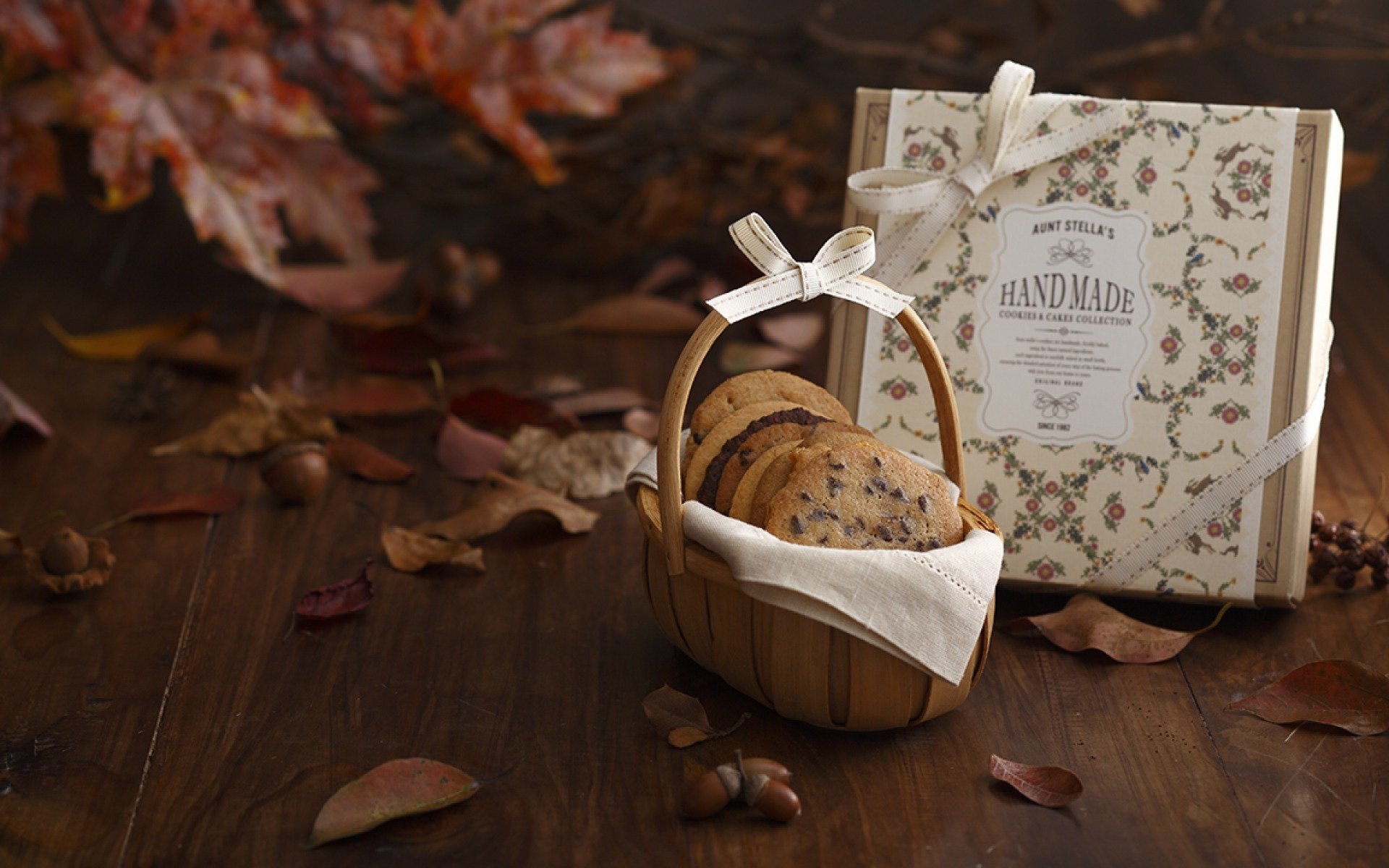 biscotti autunno foglie cibo