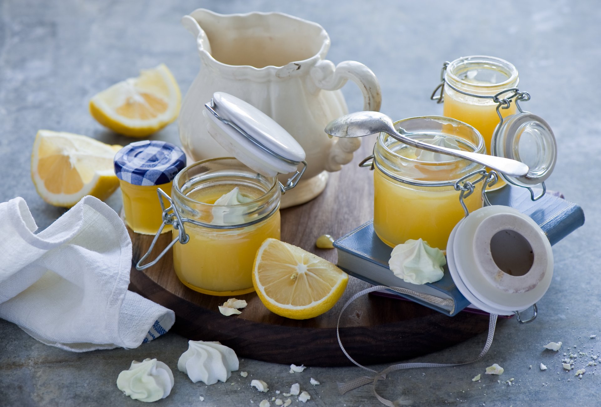 lemon cream dessert lemons meringue jar