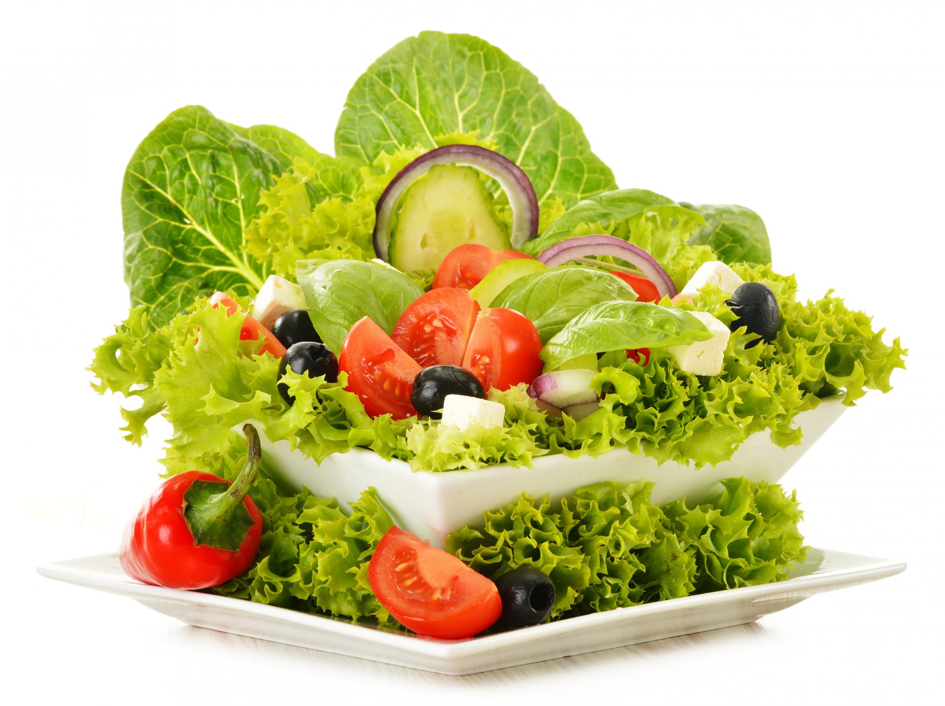 vegetable salad vegetables green