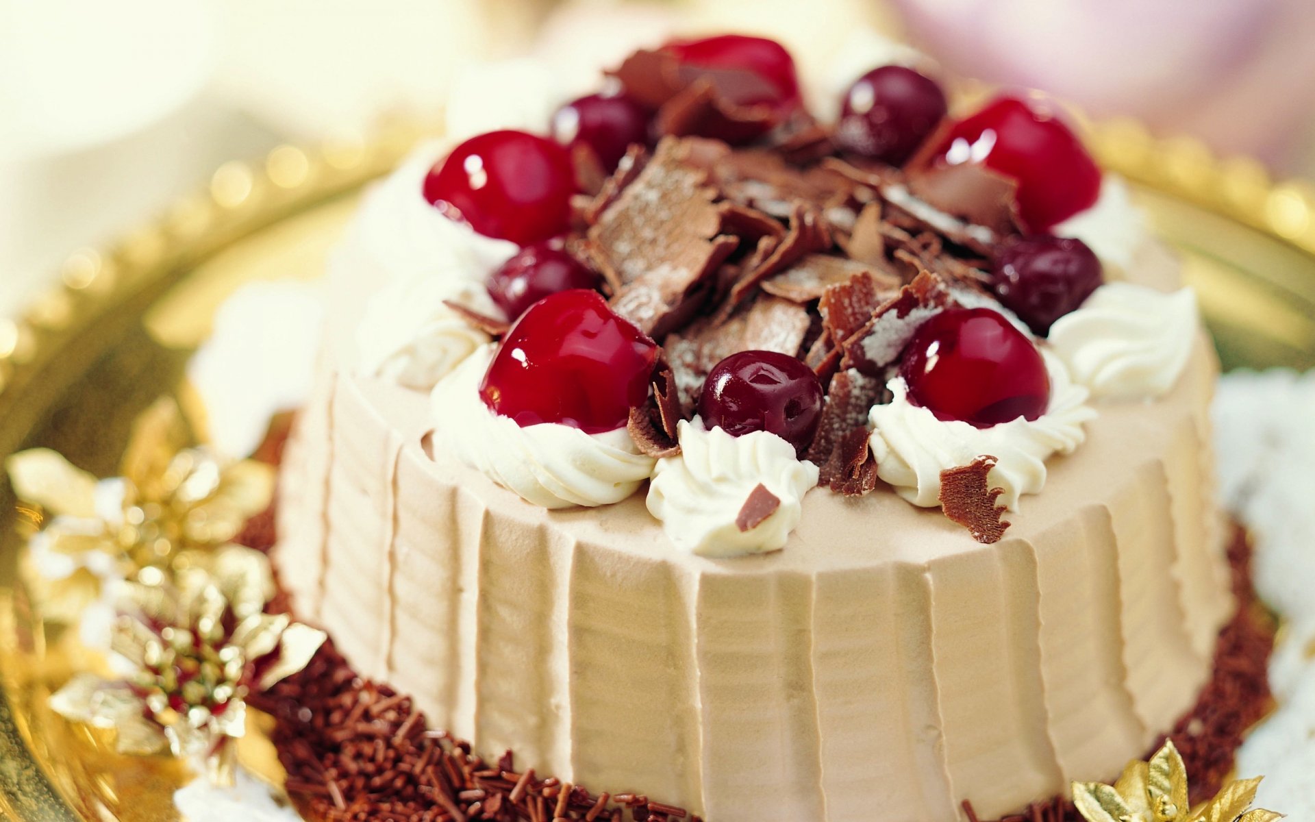 gâteau crème cerise délicatesse dessert