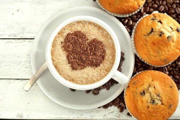 Petit déjeuner romantique pour les amoureux