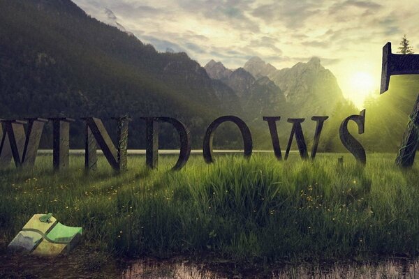 Windows sette Screensaver verde