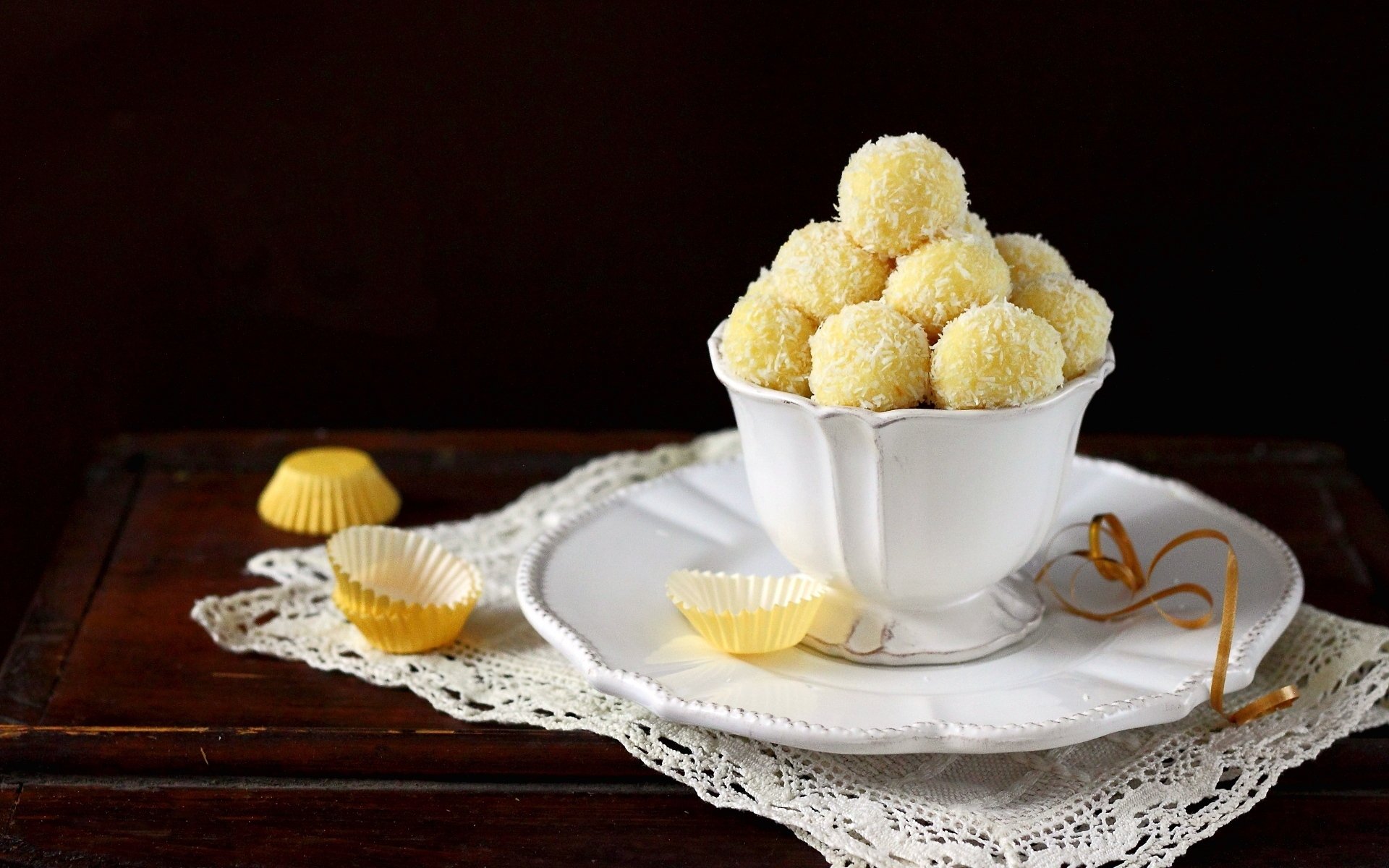 candy coconut coconut balls cup still life dessert coconut coconut balls food