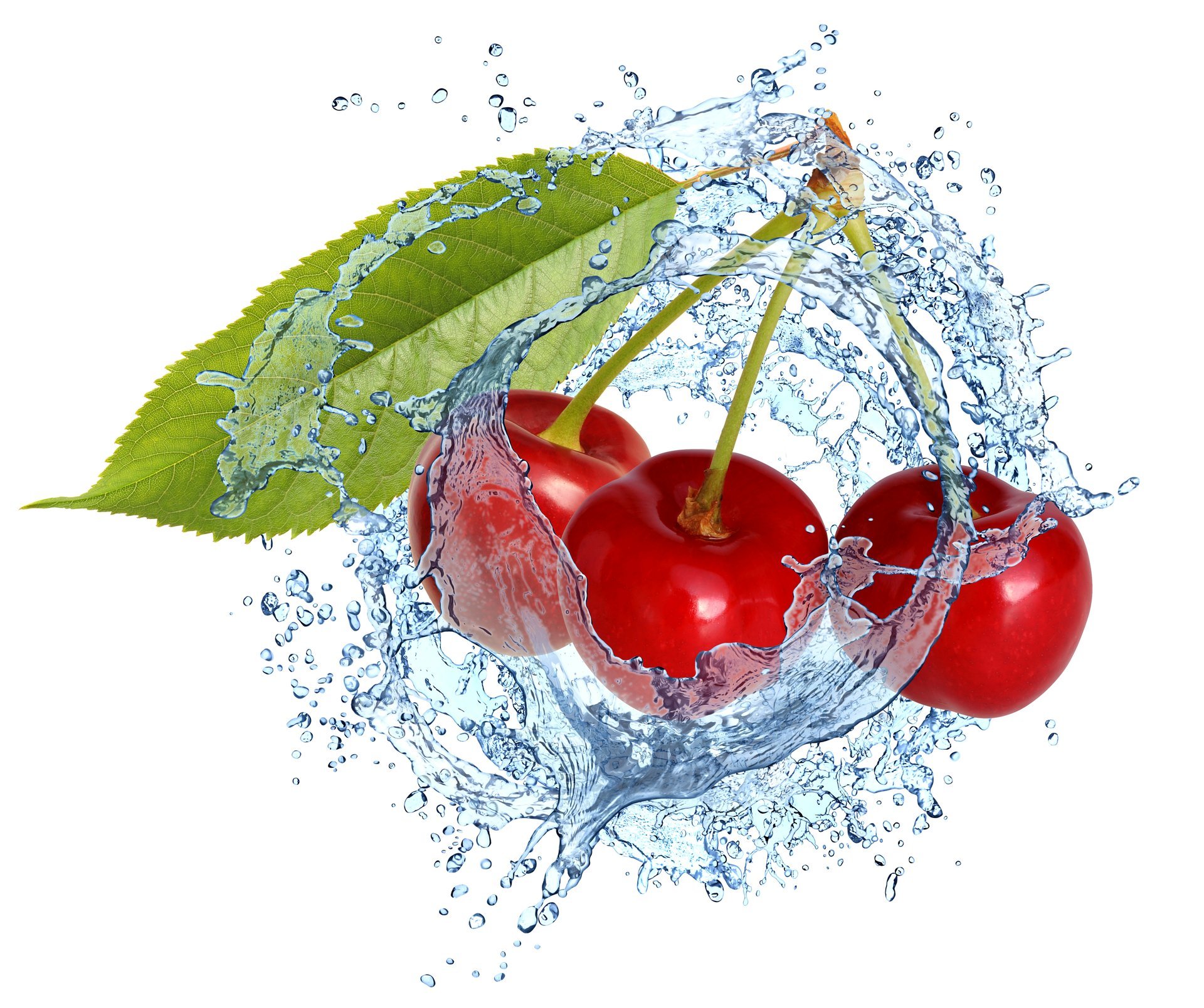 kirsche bildschirmschoner wasser tropfen frisch kirschen beeren spritzer