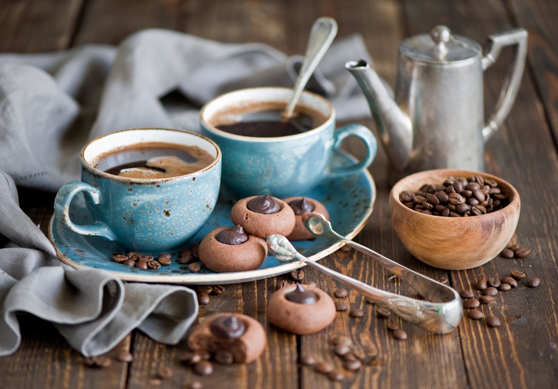 café granos galletas chocolate tetera tazas juego anna verdina