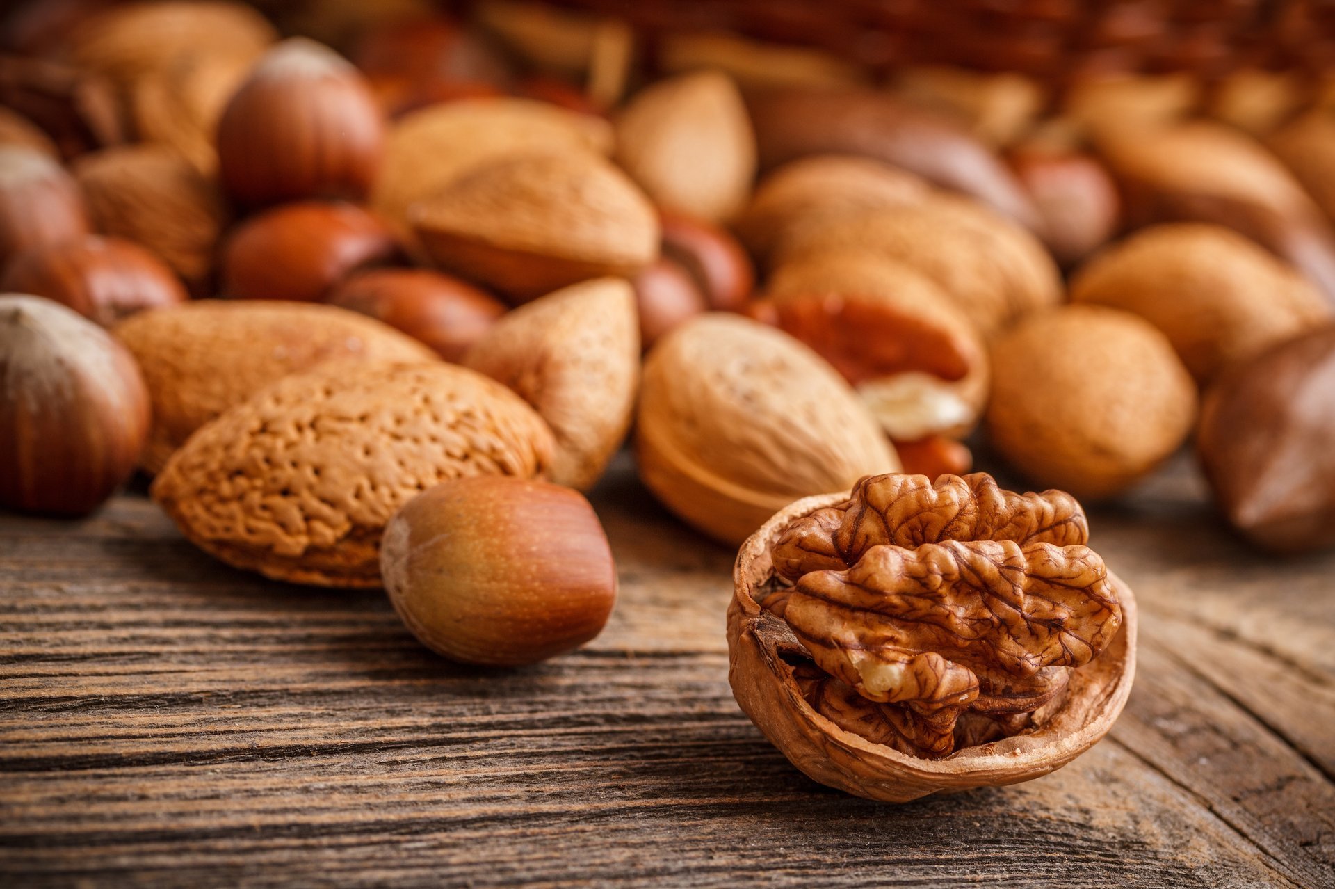 nueces nueces bosque cáscara almendras