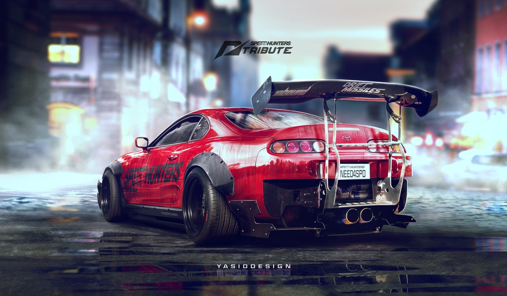 jz 2jz speedhunters spoiler yasid toyota supra need for speed drift design czerwony tył toyota