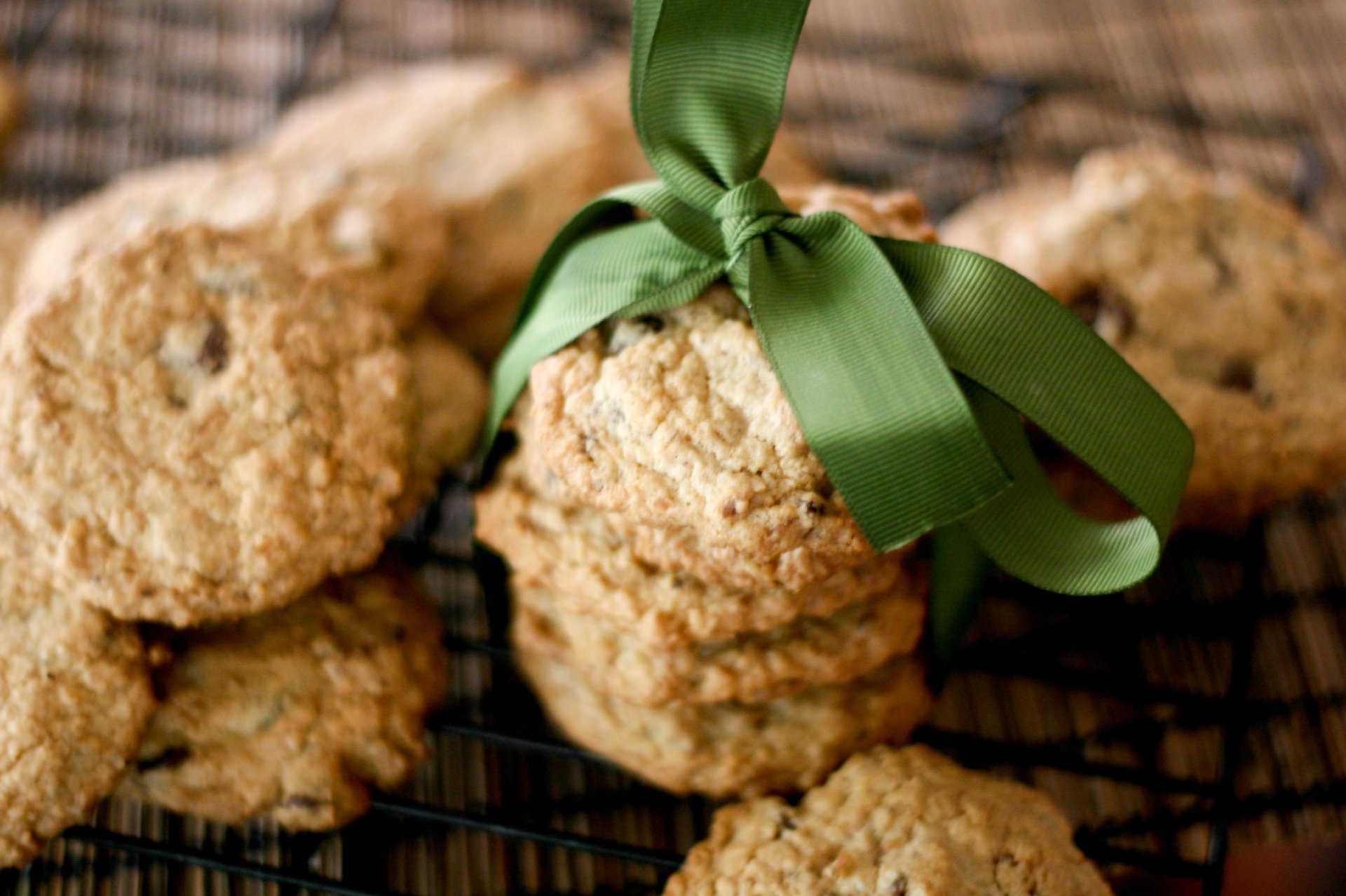 comida galletas regalo arco verde hornear galletas fondo papel pintado pantalla ancha pantalla completa pantalla ancha pantalla ancha