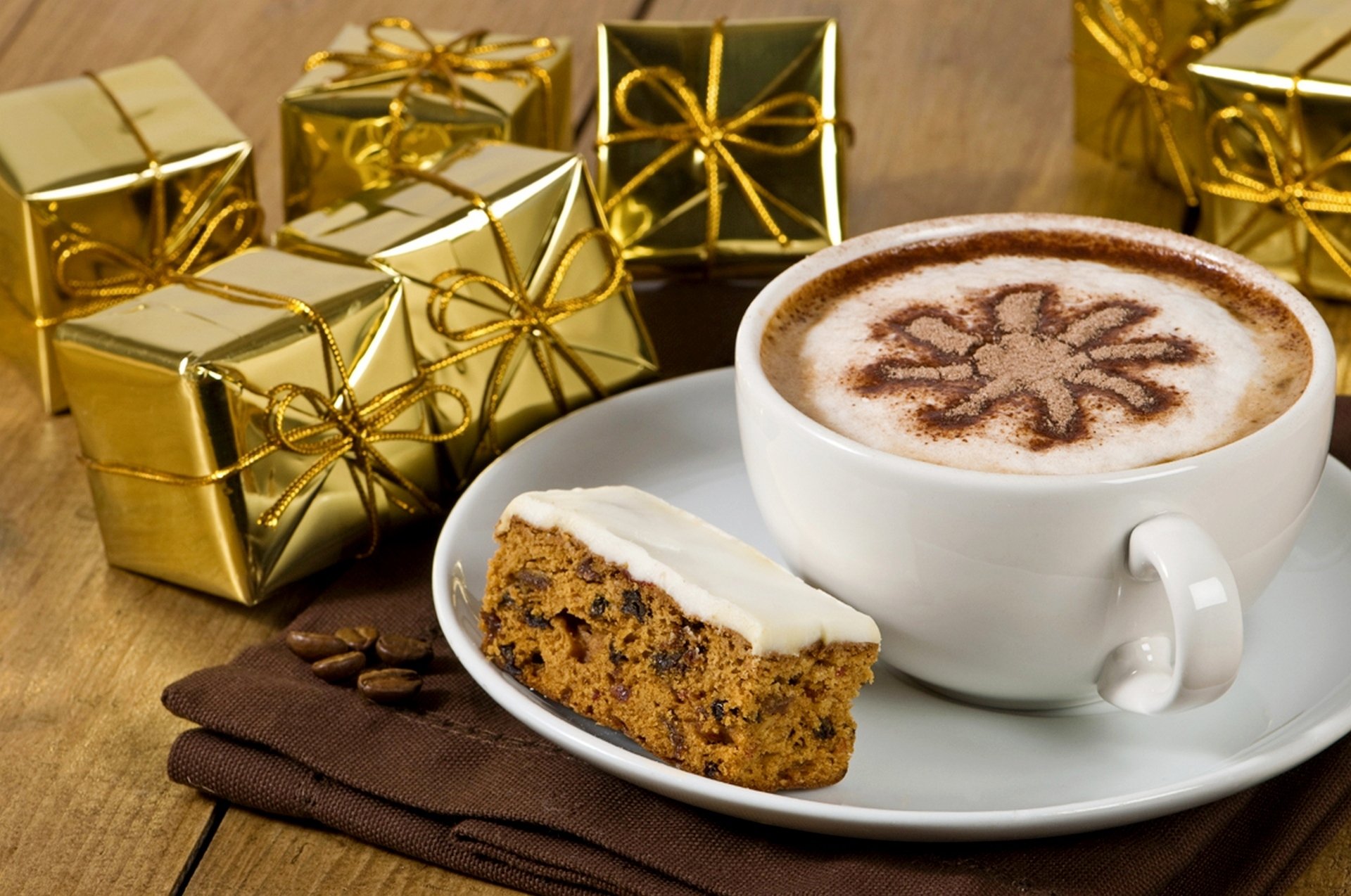 dessert caffè cappuccino vacanze natale scatole regali nastro vacanze scatole cibo