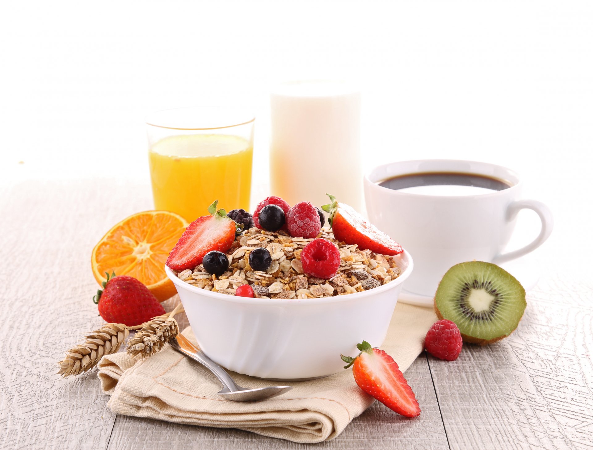 essen frühstück gesundheit kaffee müsli essen saft obst