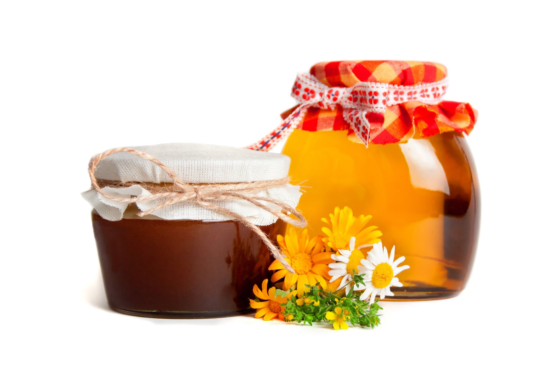 honey banks jars sweet flower field chamomile