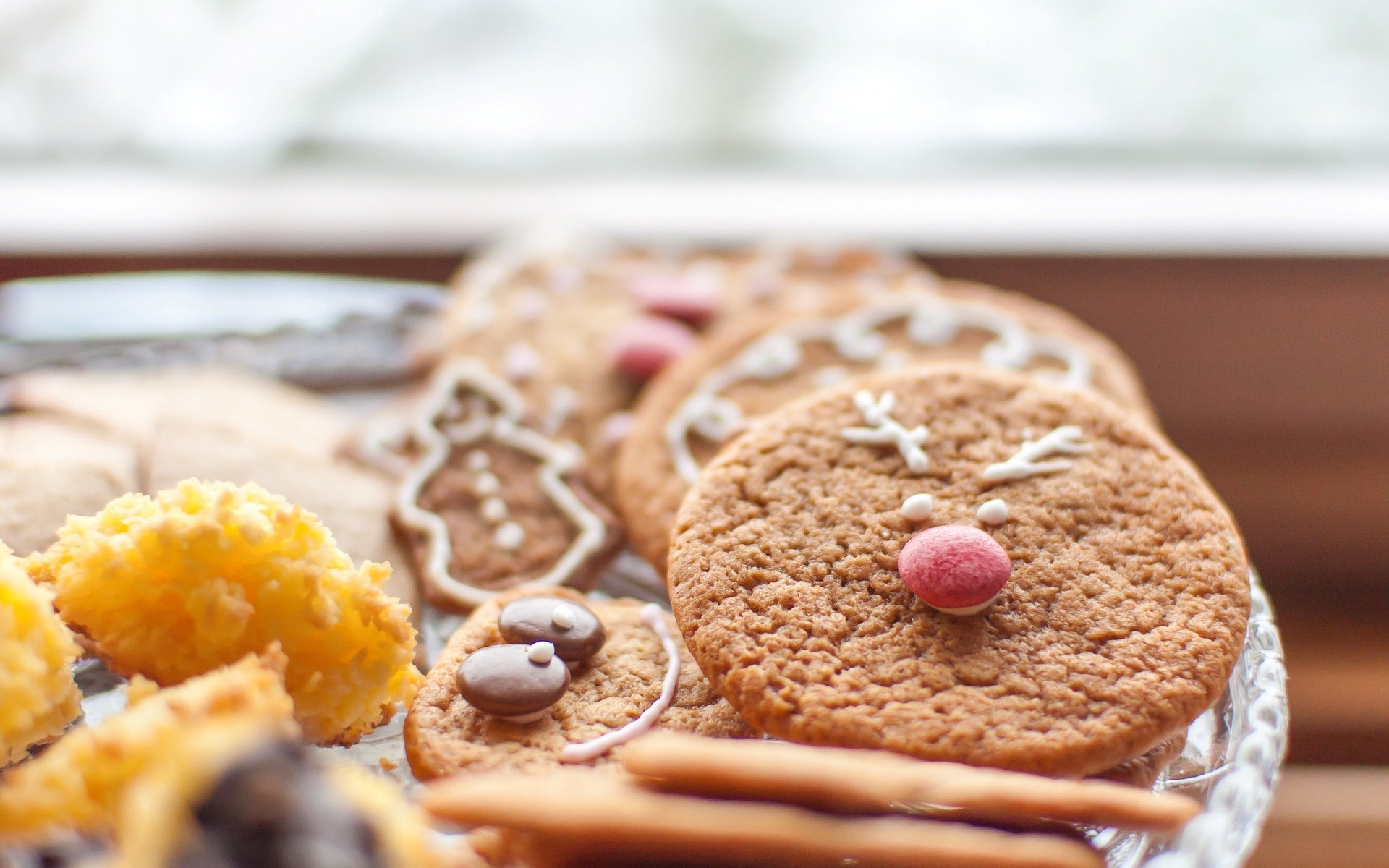 cibo biscotti dolci biscotti di capodanno sfondo carta da parati widescreen schermo intero widescreen widescreen