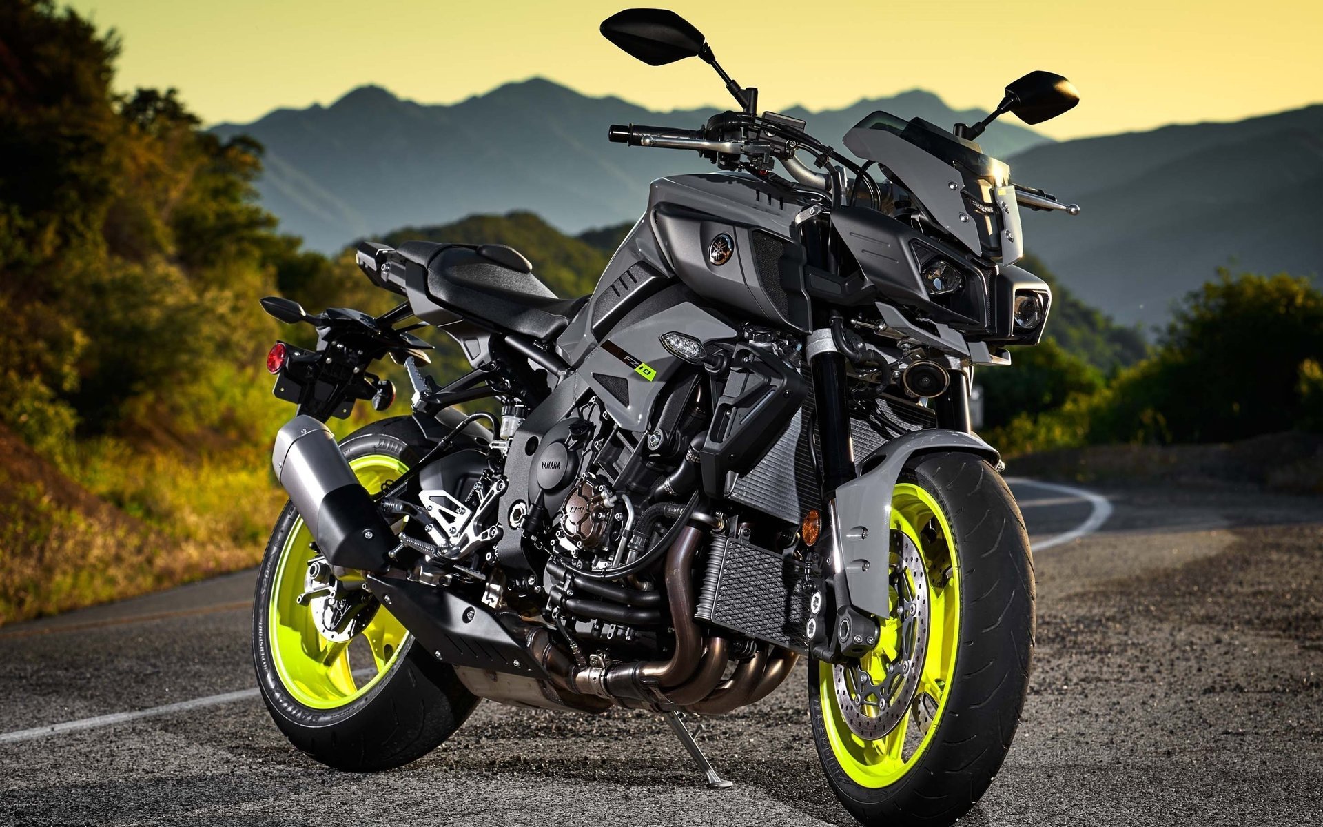 yamaha sportbike straße asphalt berge schön motorrad