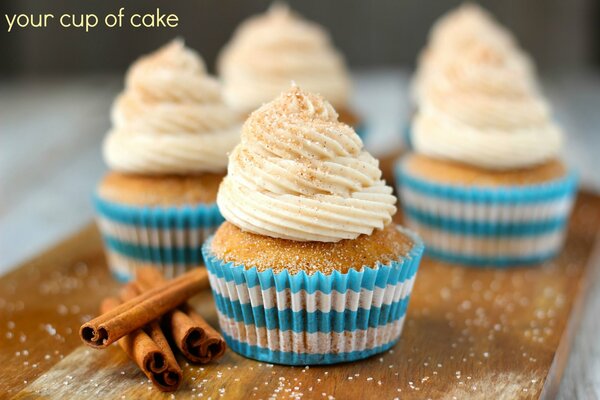 Cupcakes de crema de aire