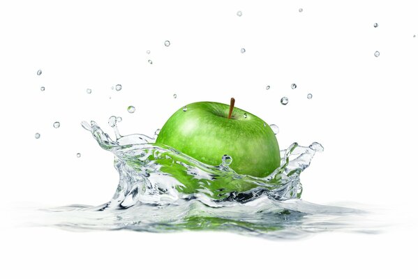 Immerse yourself in the freshness of a green apple