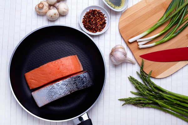 Steaks de poisson rouge aux épices