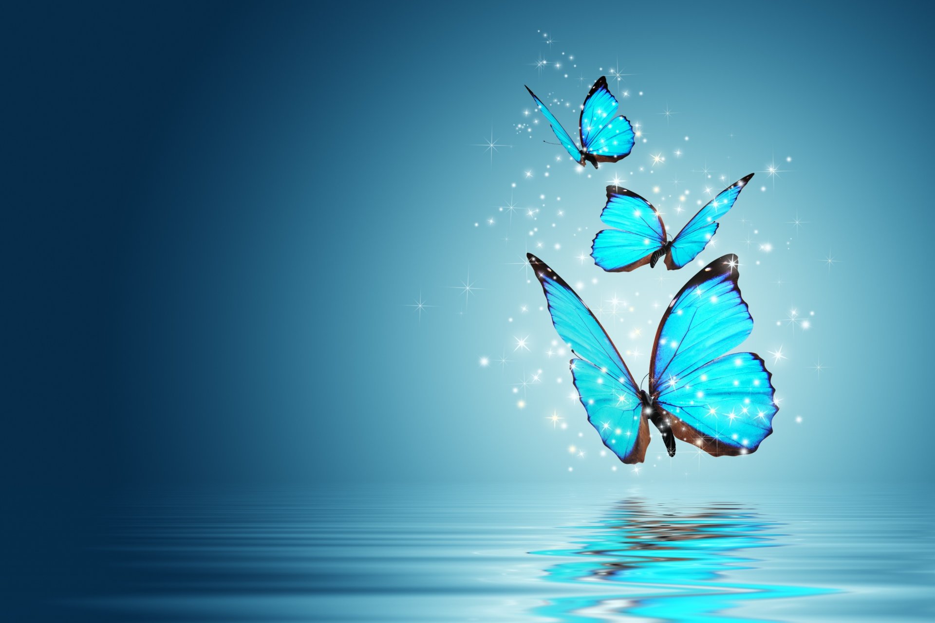 moods butterfly butterflies magic magic background blue wallpaper widescreen fullscreen widescreen