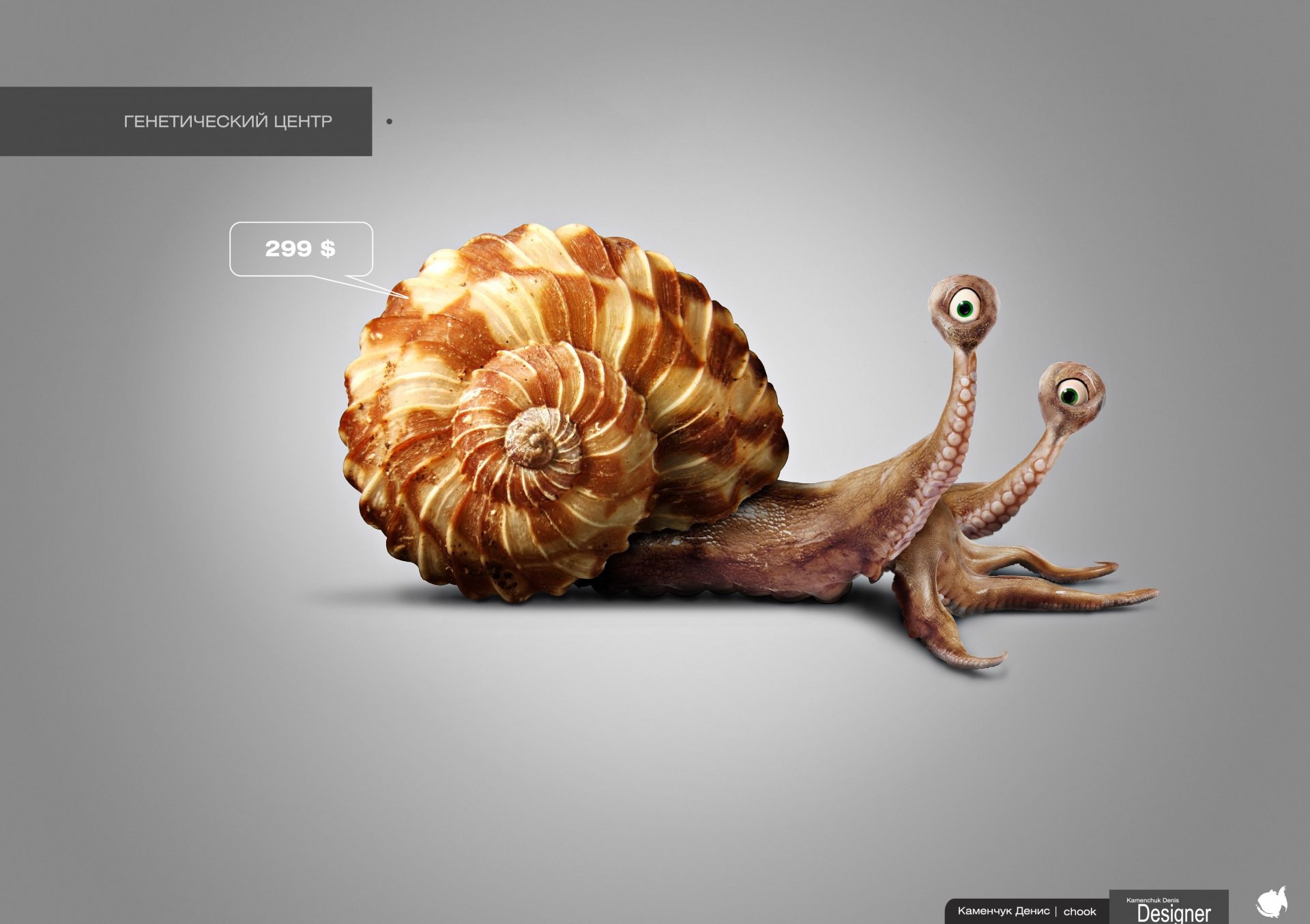 schnecke krake design