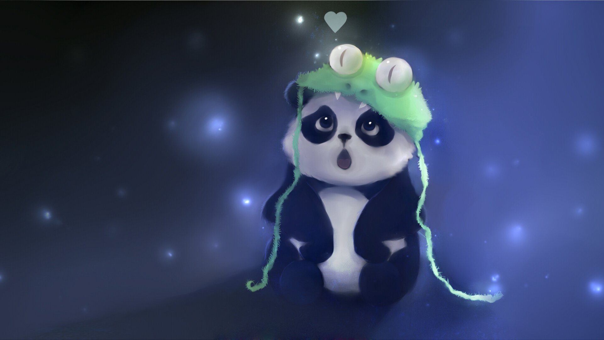 panda oso oso de peluche corazón sombrero serpiente rana sorpresa mirada dibujo cuteabsurd artista apofi