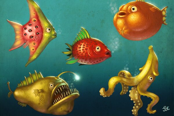 5 fish similar to fruits in the underwater world