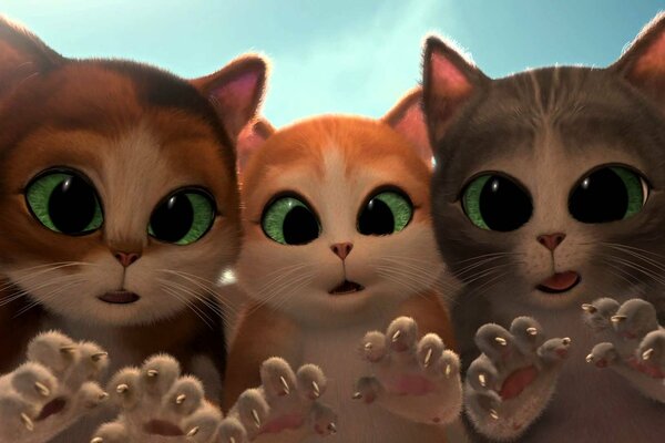 Kittens from the cartoon puss in boots