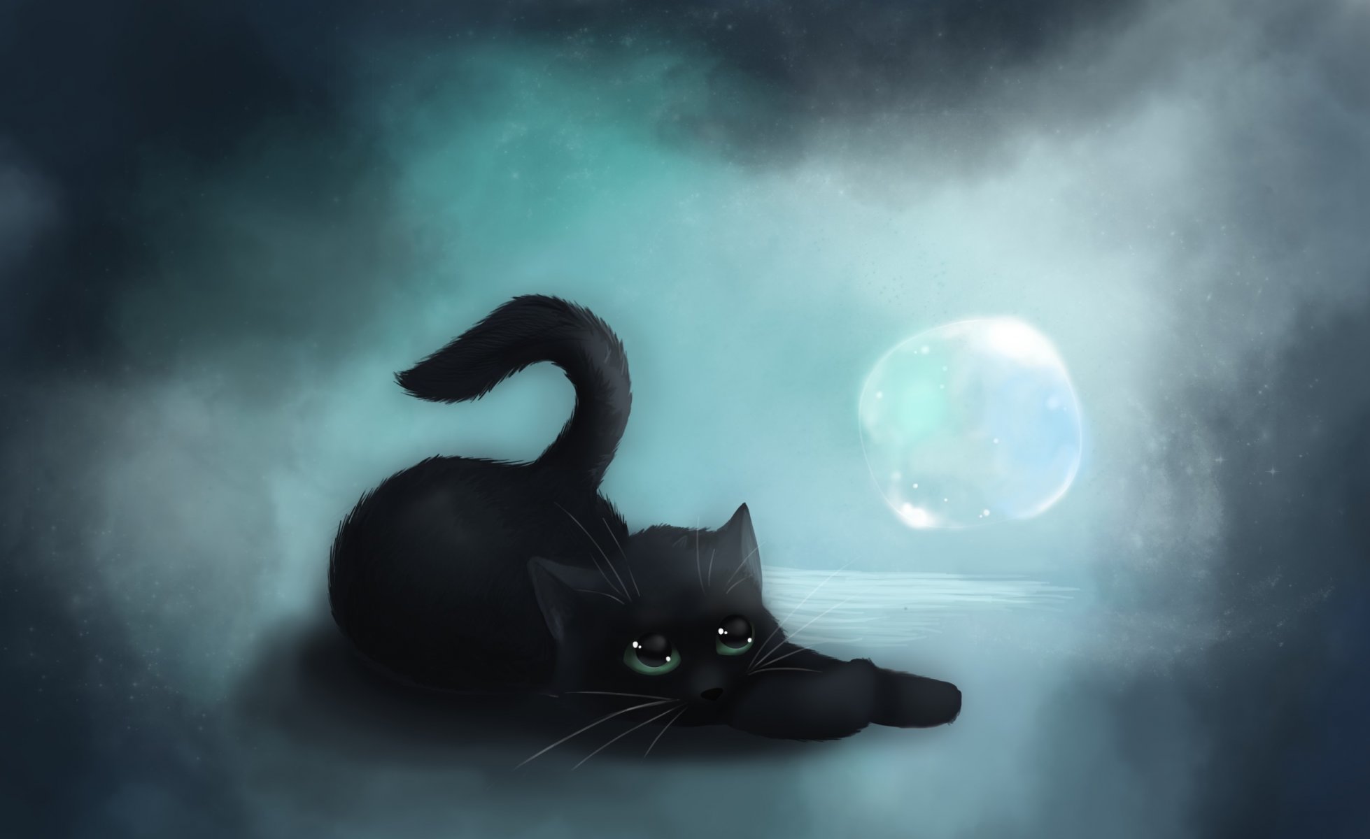 art vanillakeyblade cat black bubble