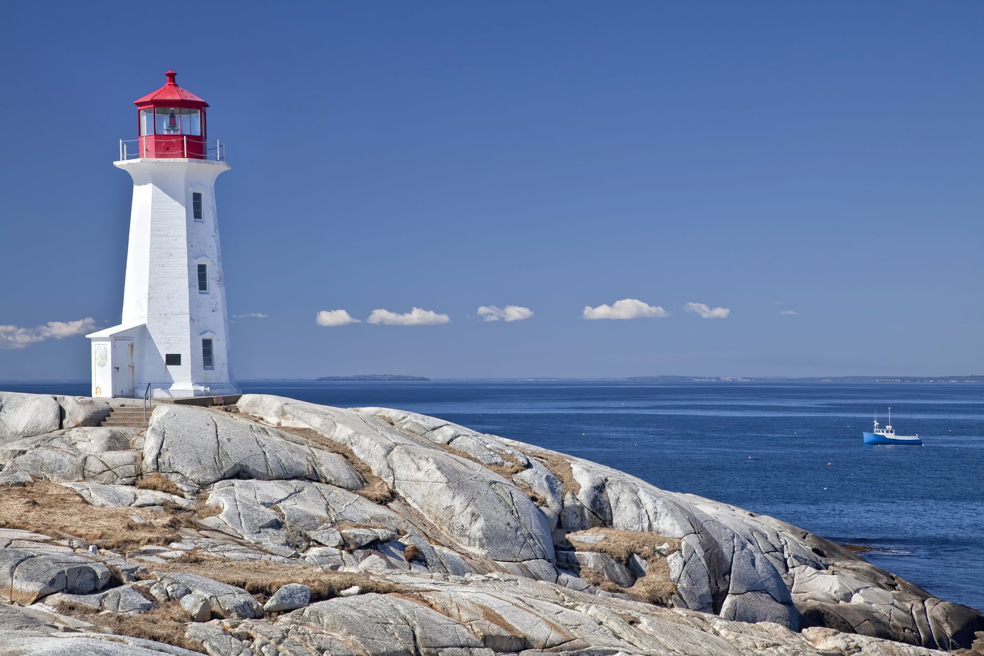 lighthouse stones the sky nature