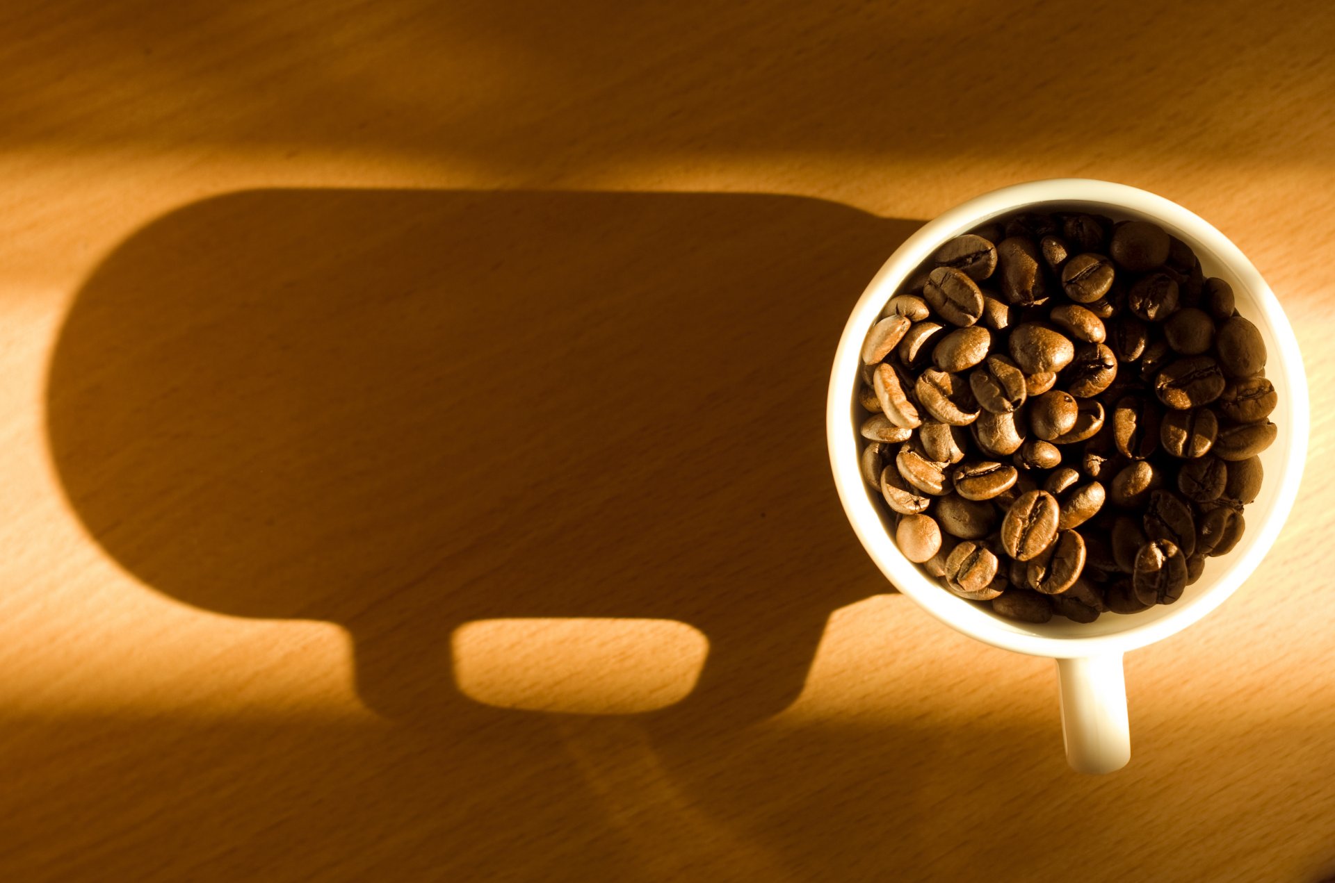 coffee cup light shadow