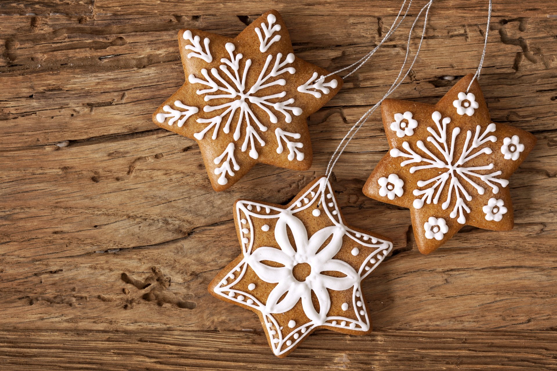 biscuits nouvel an étoiles étoiles flocons de neige glaçage pâtisserie dessert nouvel an noël