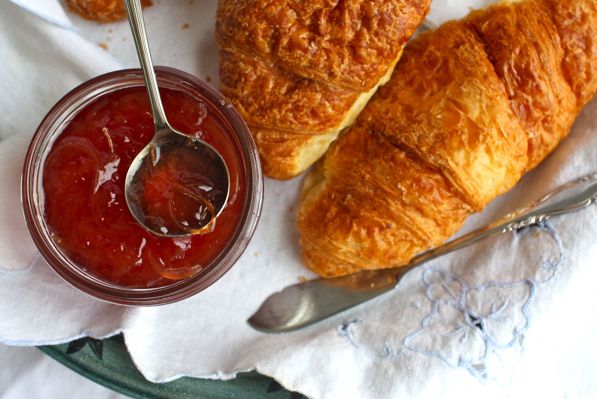 croissants bagels confiture muffins pâtisseries délicieux bonbons