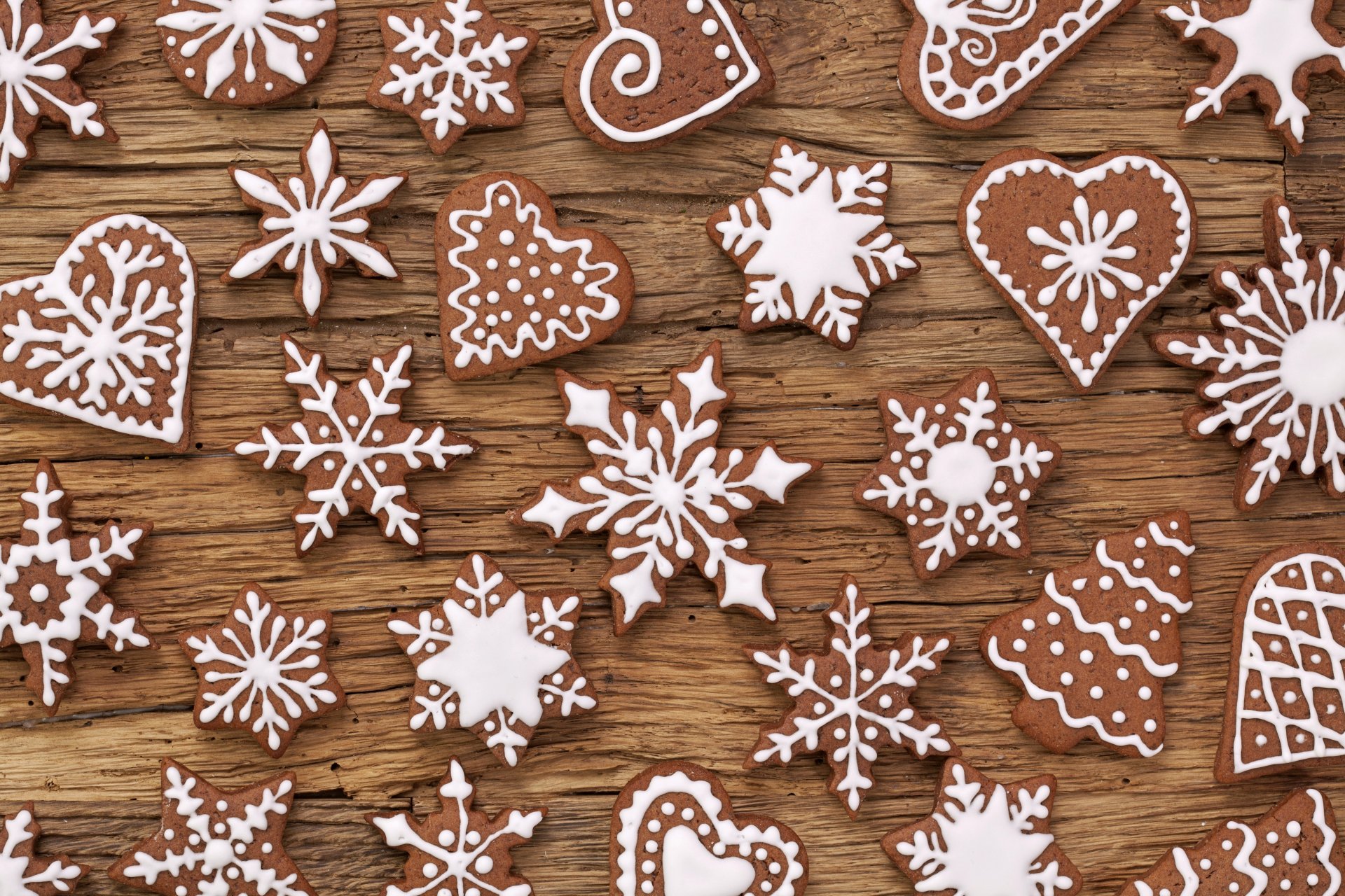 galletas año nuevo figuras hornear glaseado dulces postre comida año nuevo navidad vacaciones