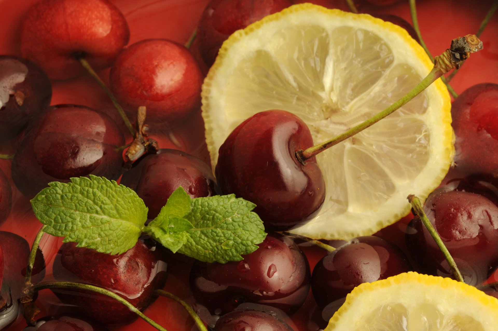 cerezas limón fruta