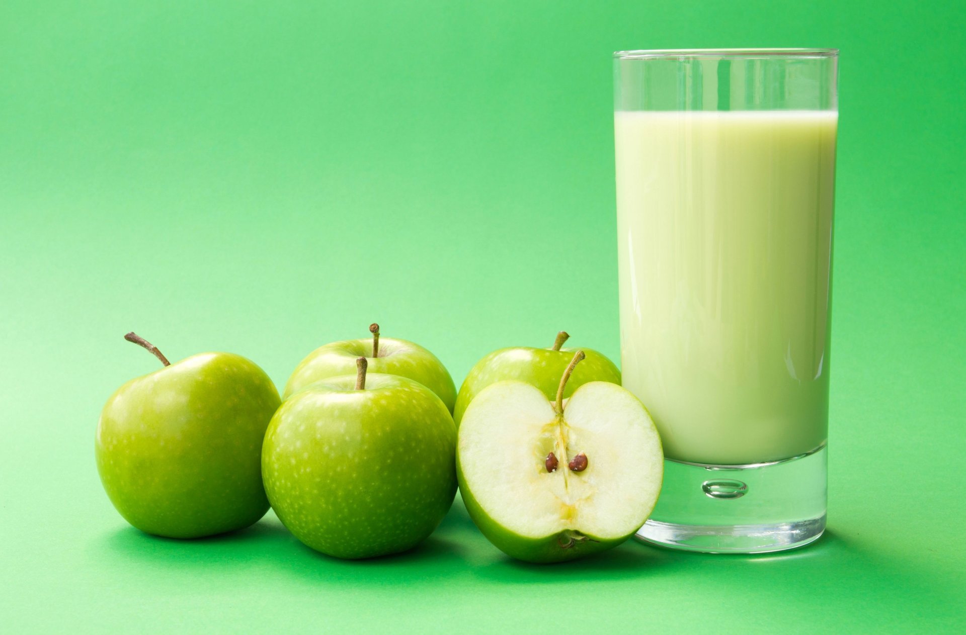 essen apfel äpfel grün milch hintergrund tapete widescreen vollbild widescreen